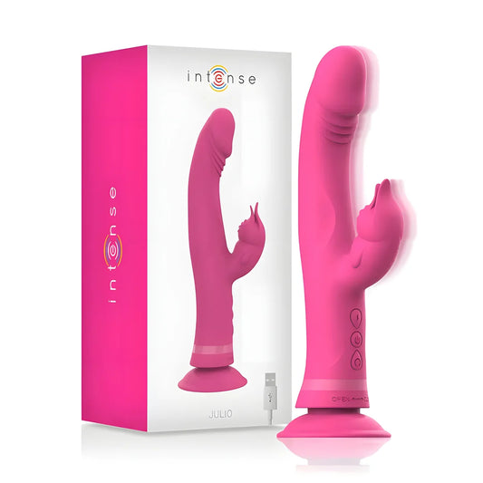intense vibrateur julio rabbit silicone rose