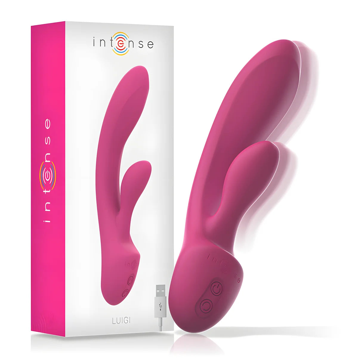 intense vibrateur luigi rabbit silicone liquide rose