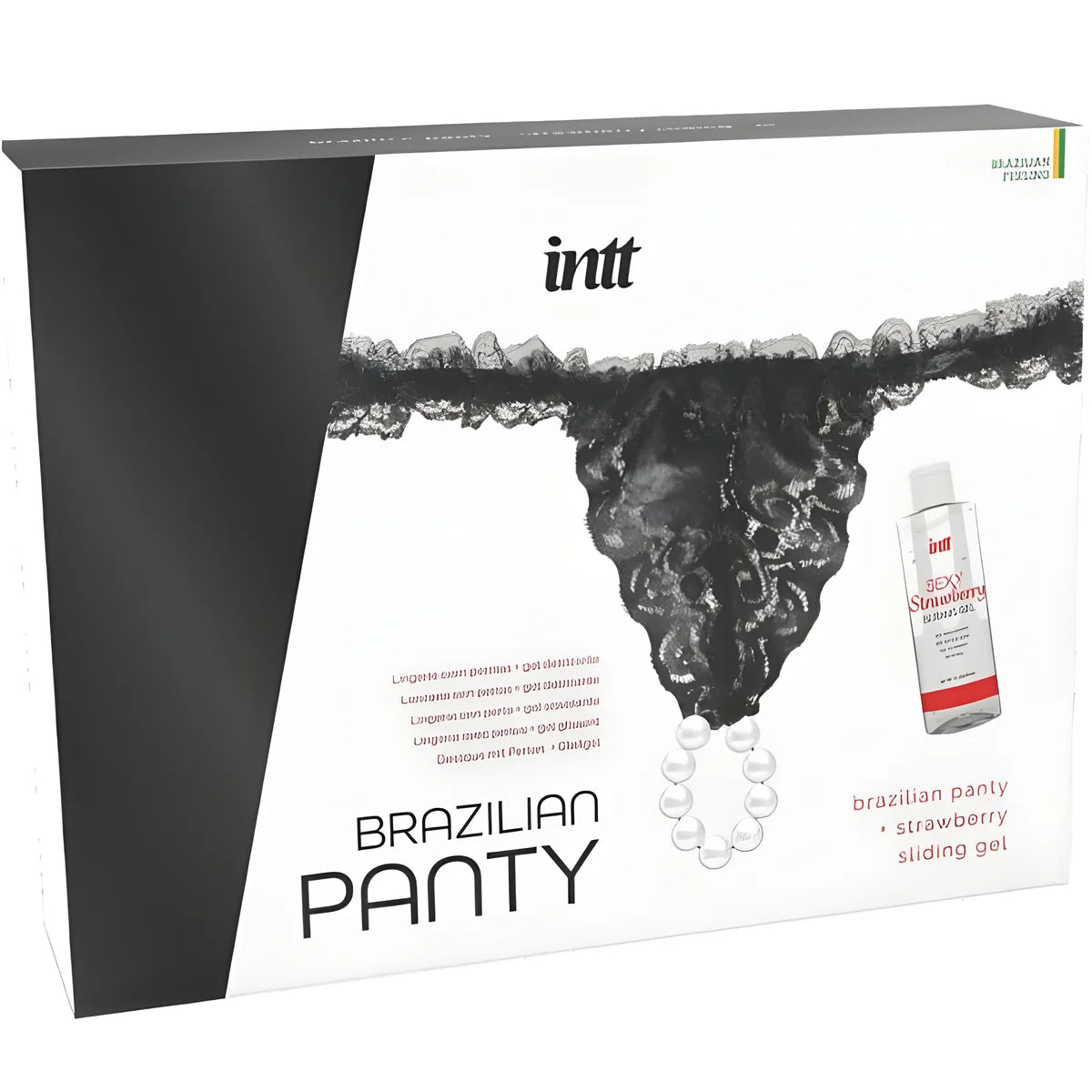intt releases culotte bresilienne noire avec perles et gel lubrifiant 50 ml