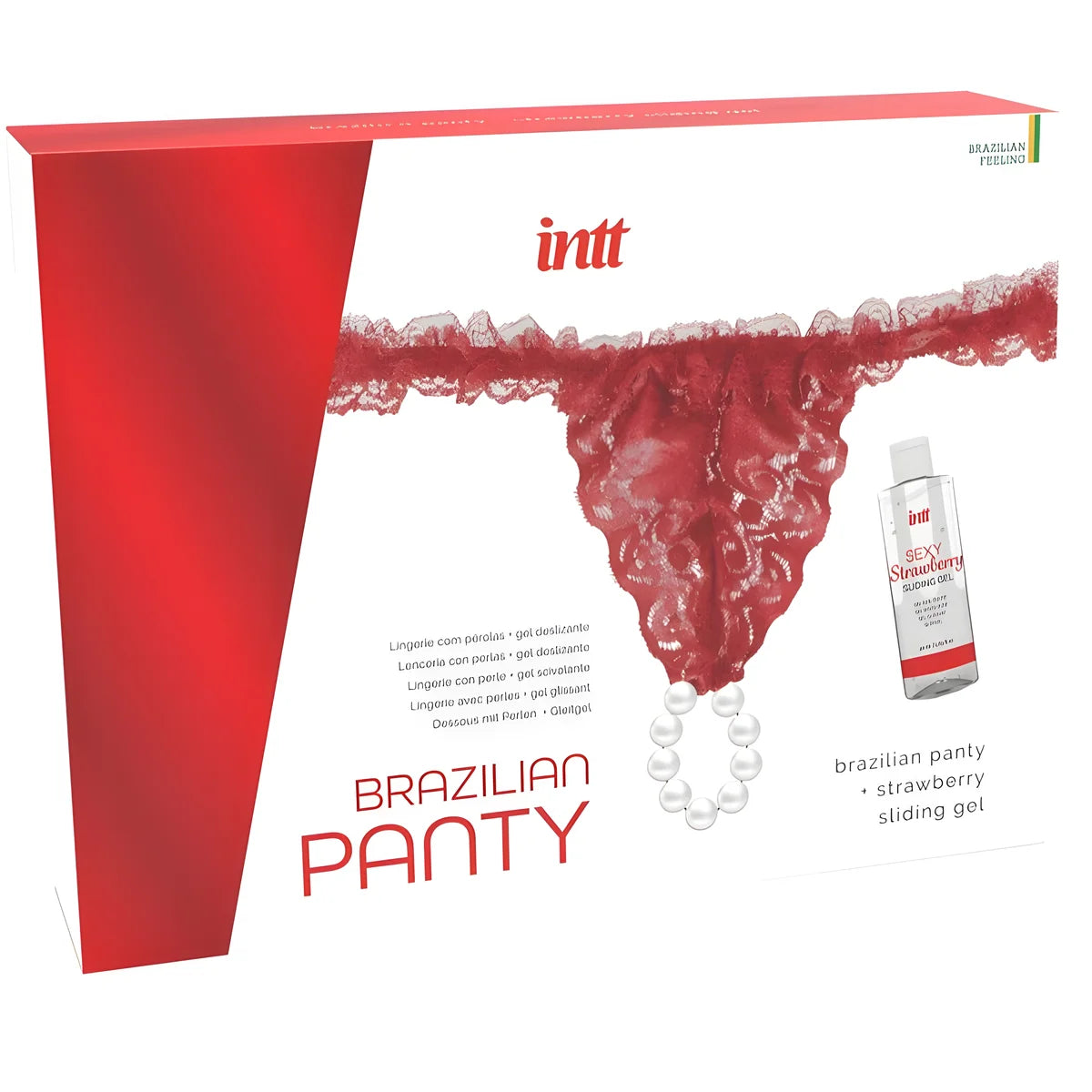 intt releases culotte rouge bresilienne avec perles et gel lubrifiant 50 ml