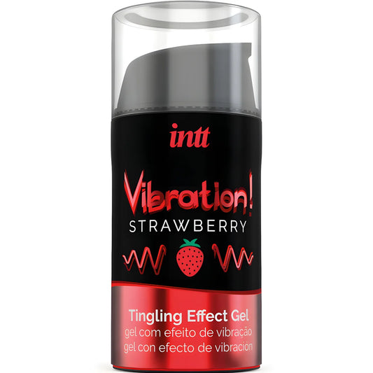 intt puissant stimulant intime gel vibrant liquide fraise 15 ml