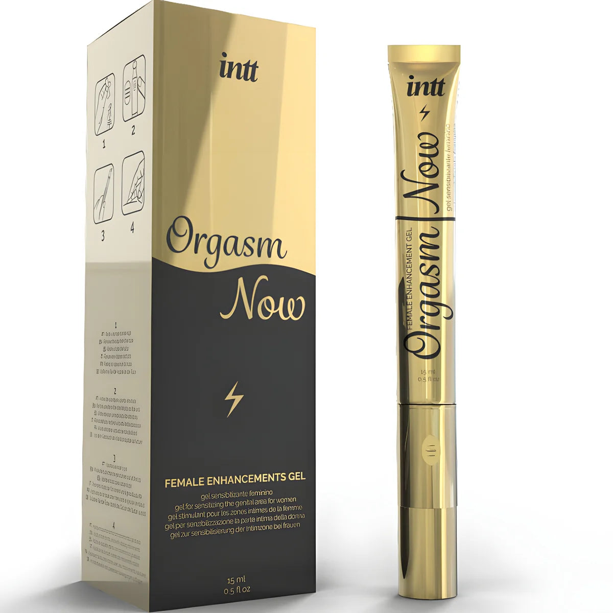 intt lubricants gel stimulant vagin intense avec applicateur vibrateur