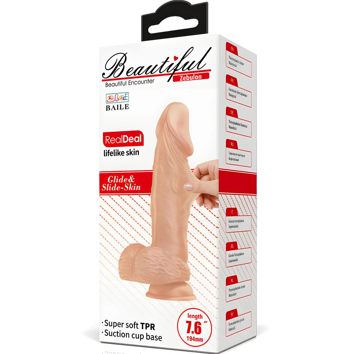 baile belle rencontre zebulon gode realiste flexible 19 4 cm naturel