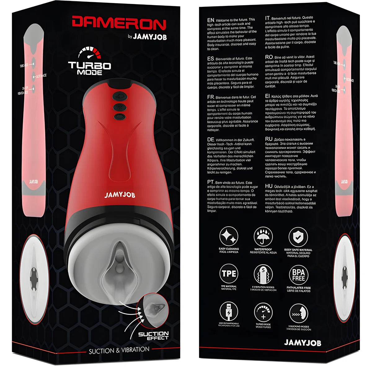 jamyjob masturbateur aspiration et vibration dameron