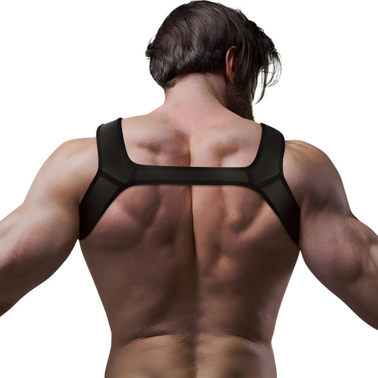 fetish submissive attitude harnais poitrine en neoprene pour homme taille m