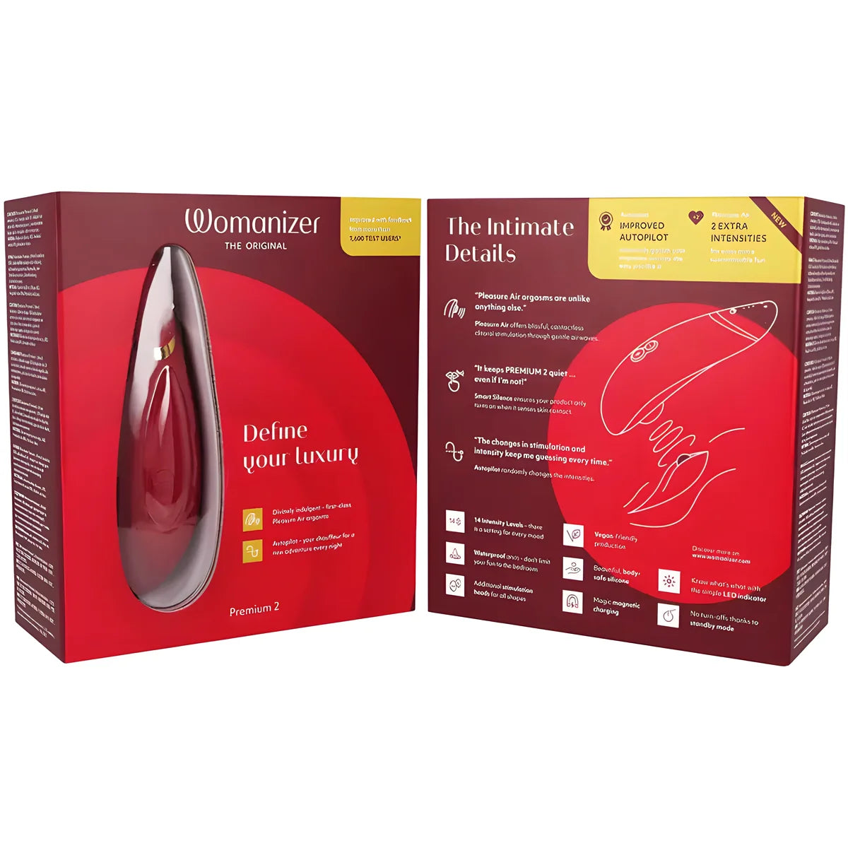 womanizer stimulateur clitoral premium 2 bordeaux