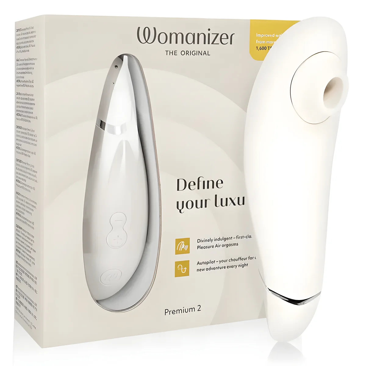 womanizer stimulateur clitoral premium 2 gris chaud