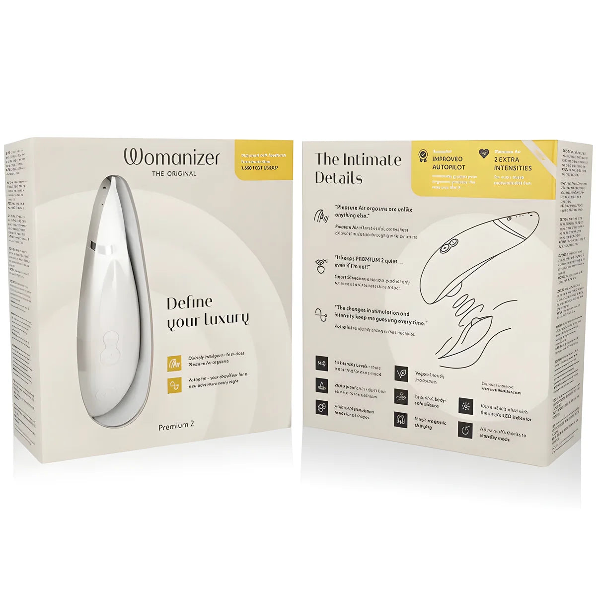 womanizer stimulateur clitoral premium 2 gris chaud