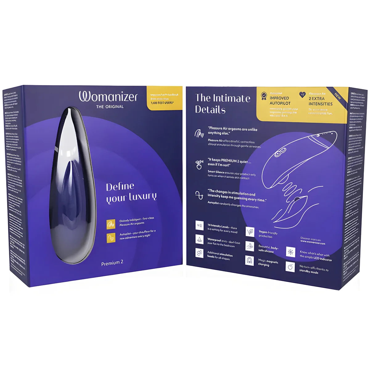 womanizer stimulateur clitoral premium 2 blueberry