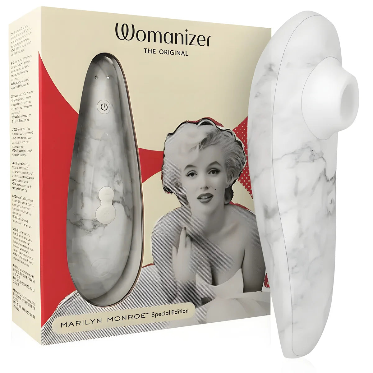 womanizer marilyn monroe classic 2 stimulateur clitoral marbre blanc