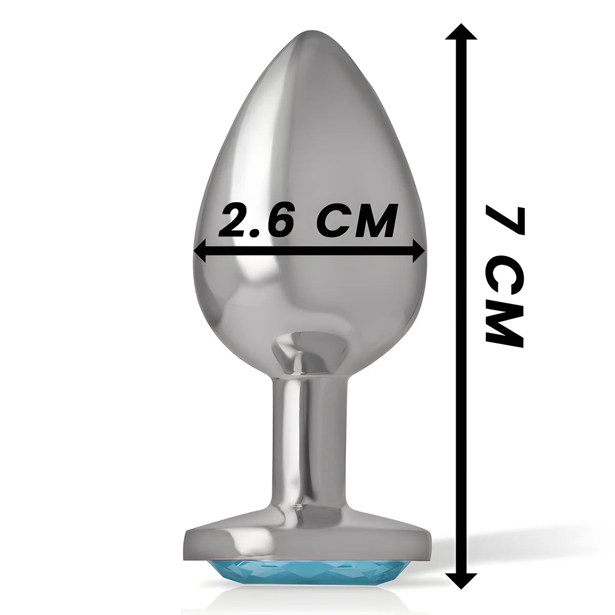 intense plug anal metal aluminium coeur bleu taille s