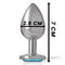 intense plug anal metal aluminium coeur bleu taille s