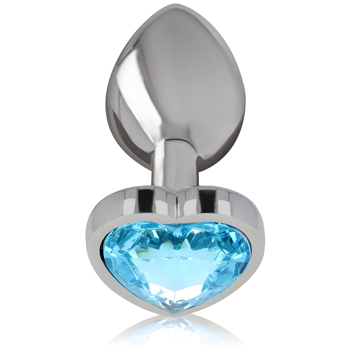 intense plug anal metal aluminium coeur bleu taille m