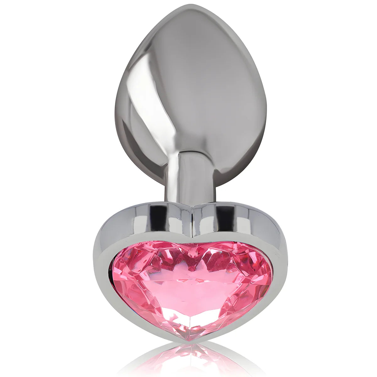 intense plug anal en metal aluminium coeur rose taille l