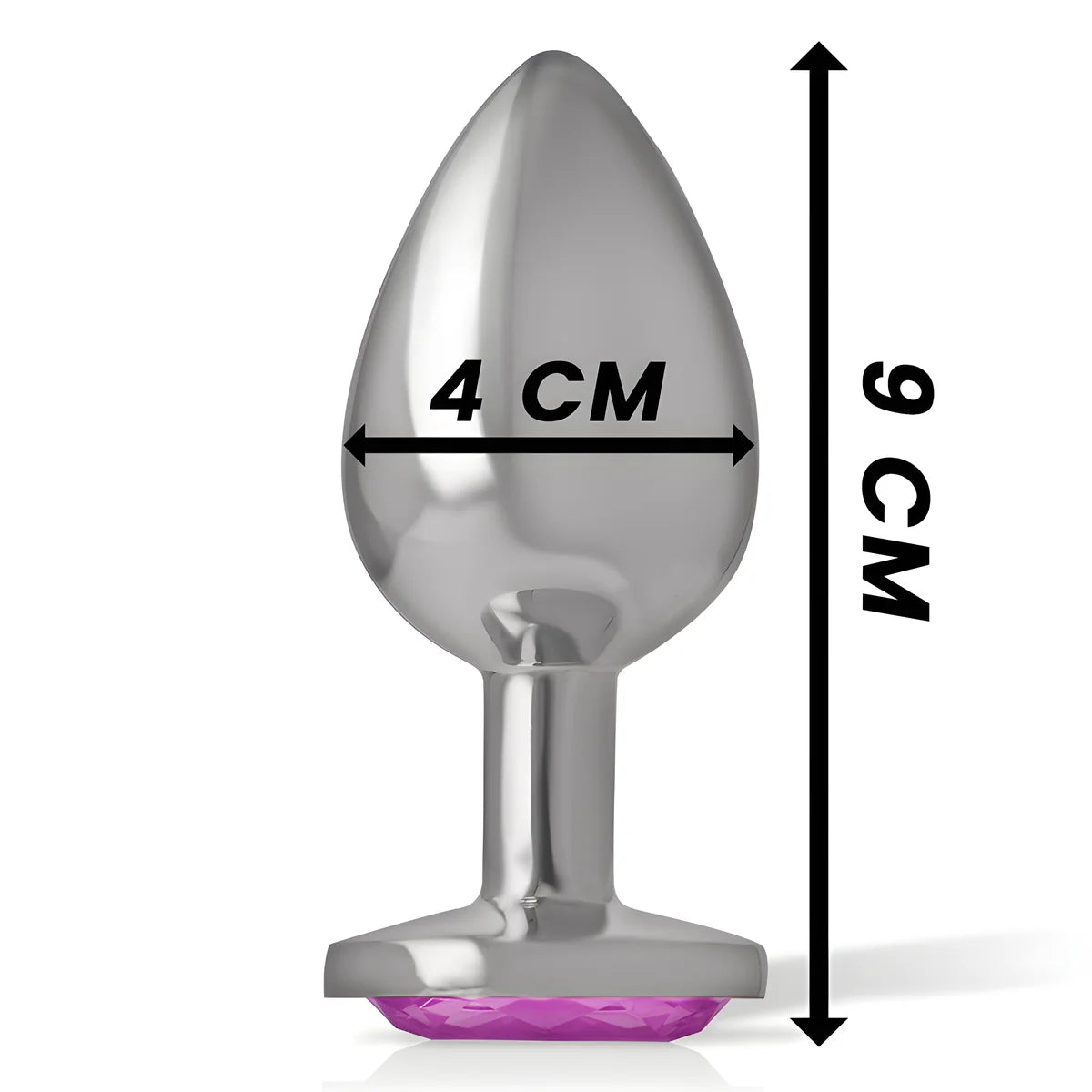 intense plug anal en metal aluminium coeur rose taille l