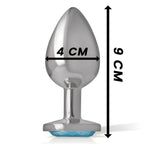 intense plug anal metal aluminium coeur bleu taille l