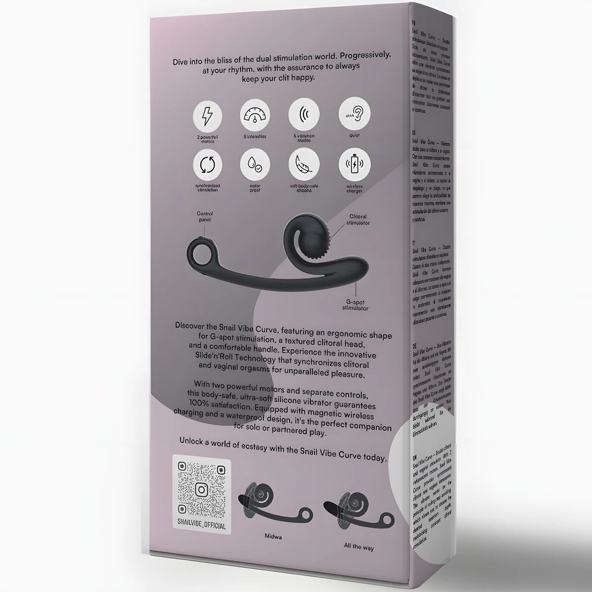 snail vibe vibrateur curve noir