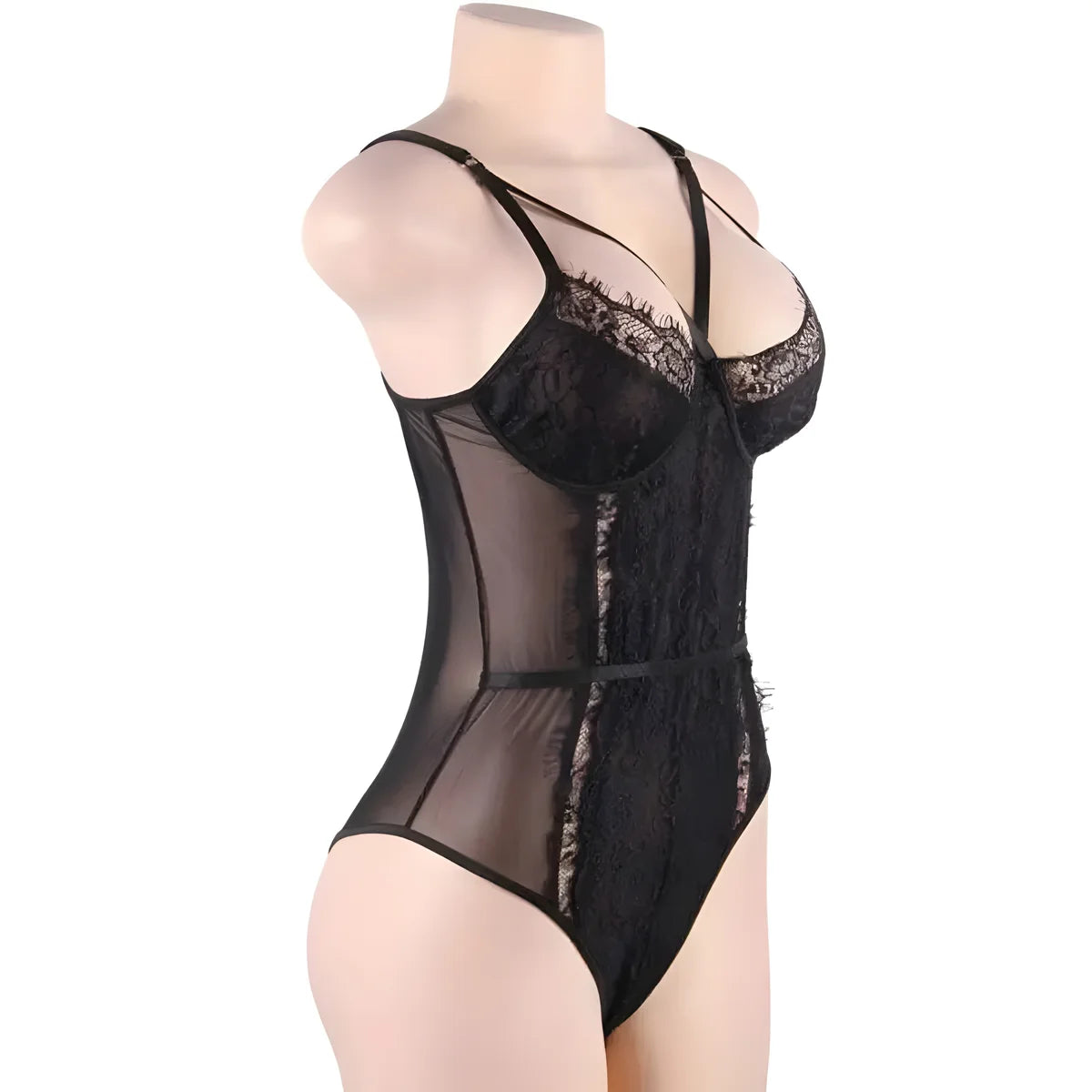 queen lingerie teddy dentelle noire s m