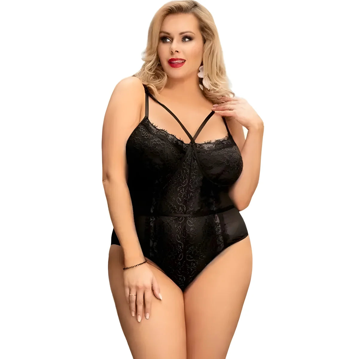 queen lingerie teddy dentelle noire s m