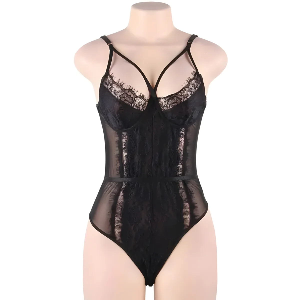 queen lingerie teddy dentelle noire s m