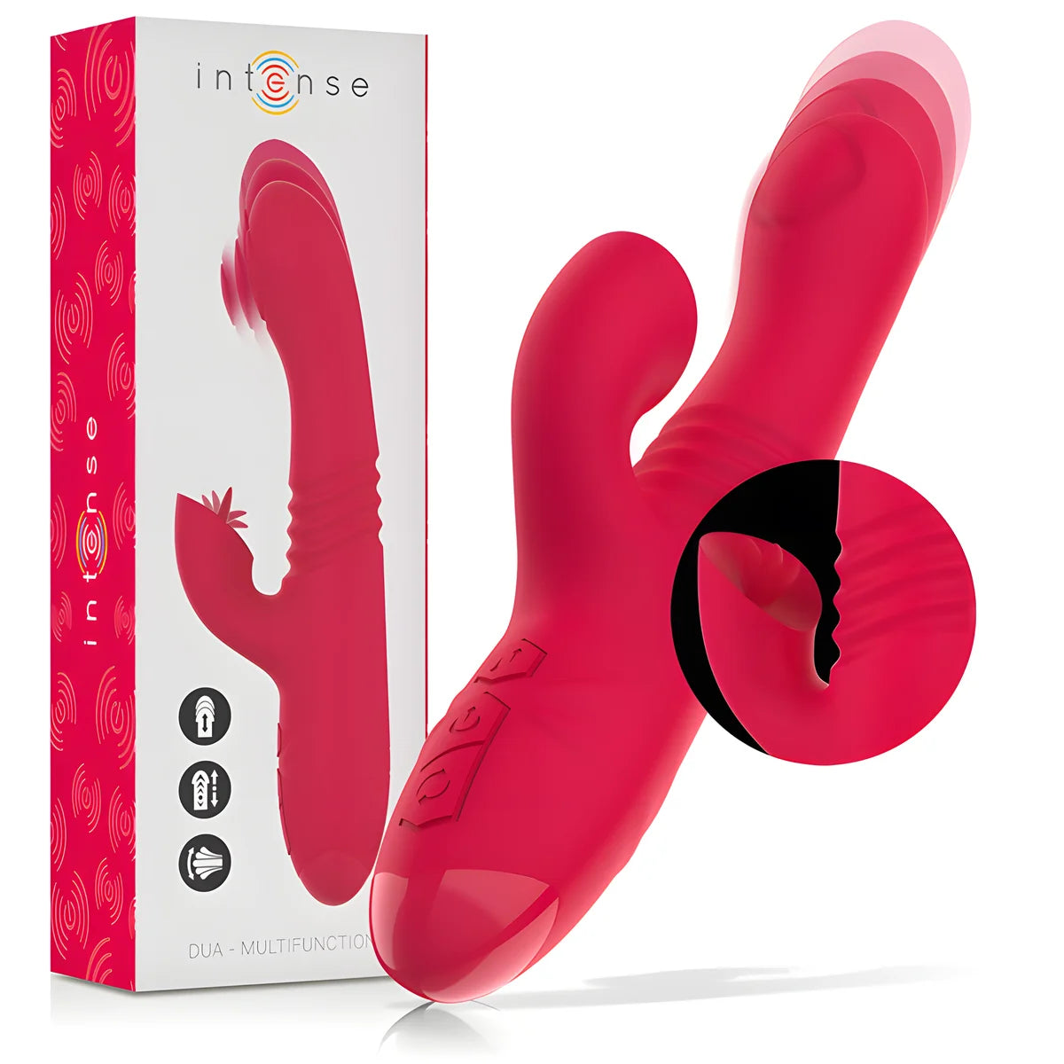 intense vibrateur up down rechargeable multifonction dua avec langue rouge