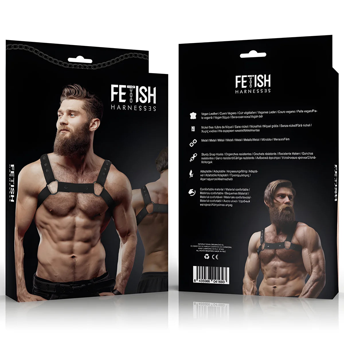 fetish submissive attitude harnais de sport ajustable en neoprene pour hommes