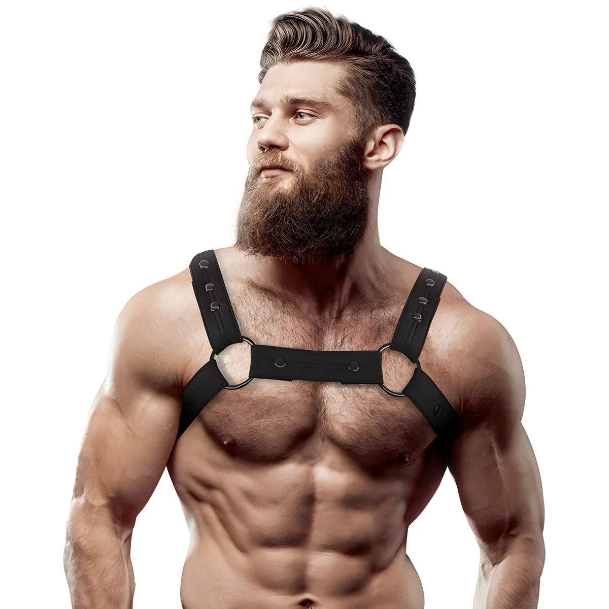 fetish submissive attitude harnais de sport ajustable en neoprene pour hommes