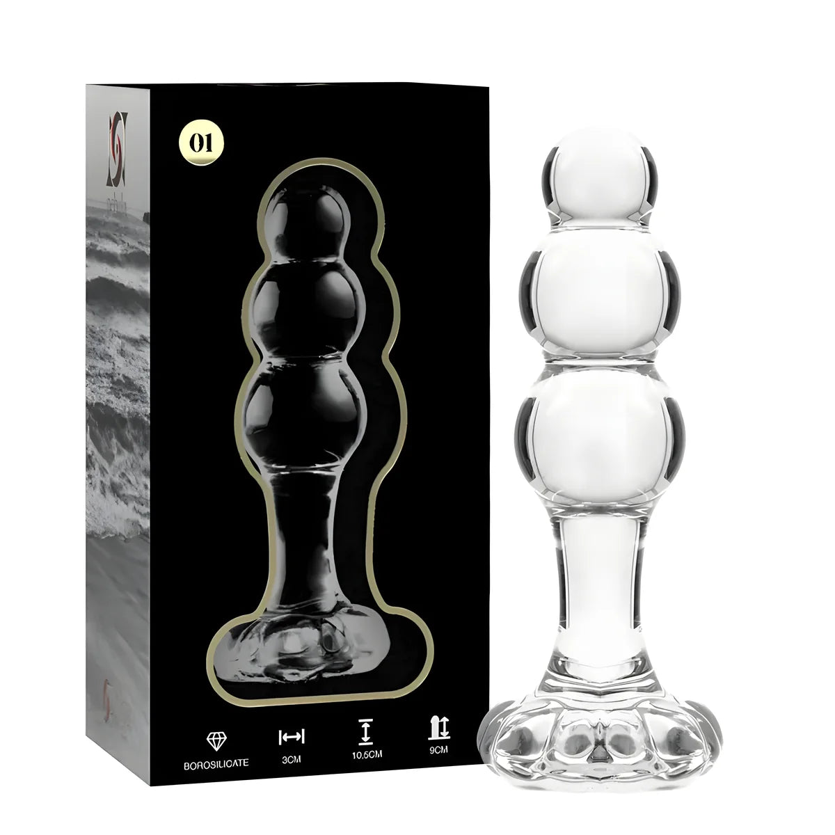 nebula series by ibiza modele 1 bouchon en verre borosilicate transparent 10 5 cm o 3 cm