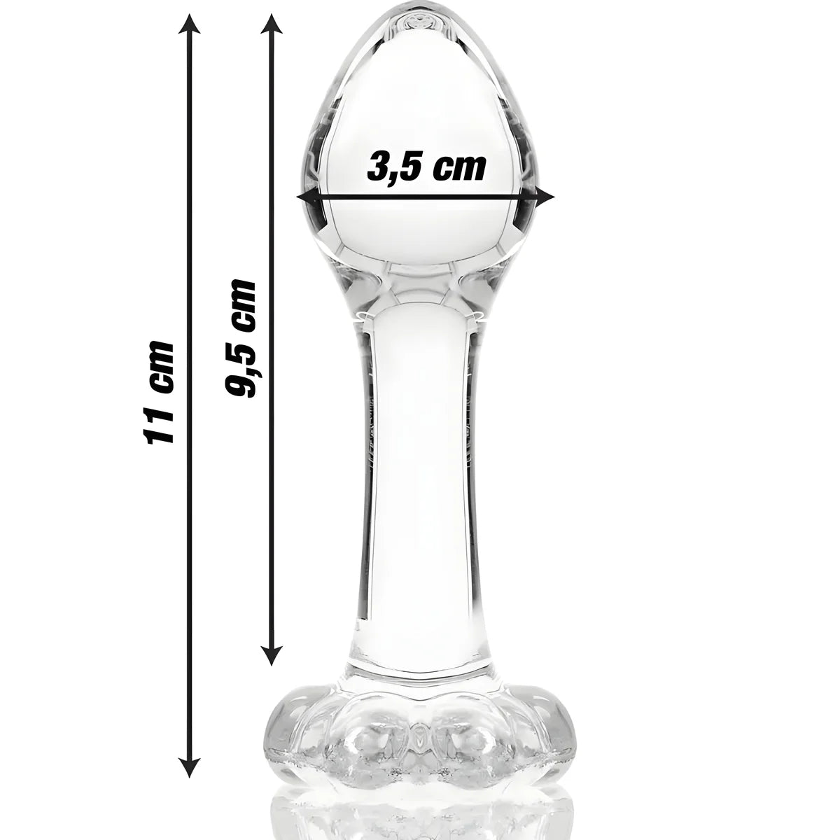 nebula series by ibiza plug anal modele 2 verre borosilicate clair 11 cm o 3 5 cm