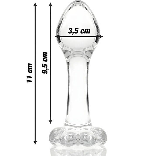 nebula series by ibiza plug anal modele 2 verre borosilicate clair 11 cm o 3 5 cm