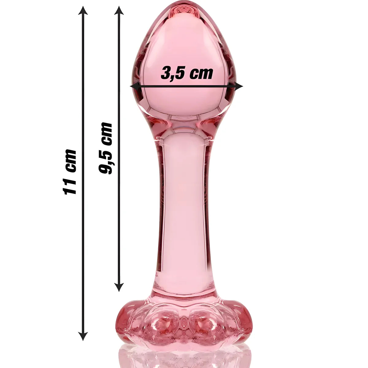 nebula series by ibiza plug anal modele 2 verre borosilicate clair 11 cm o 3 5 cm