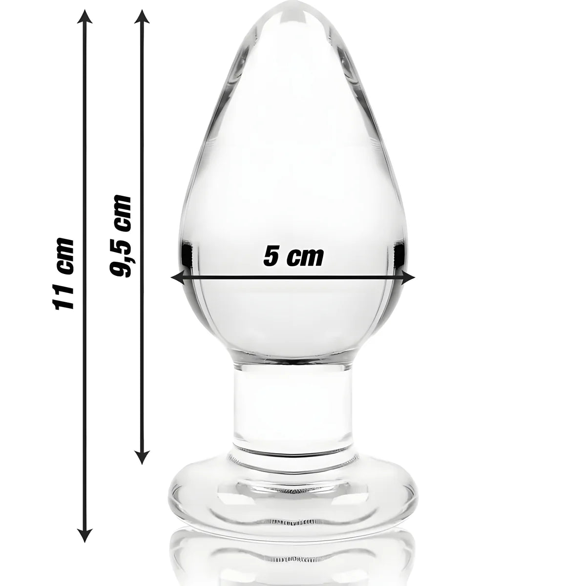 nebula series by ibiza plug anal modele 3 verre borosilicate transparent 11 cm o 5 cm