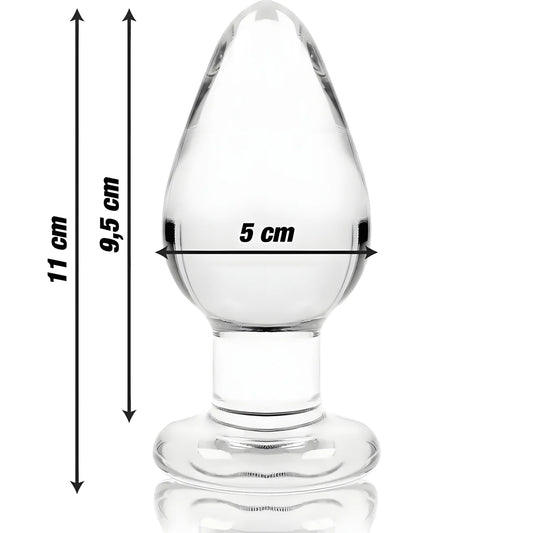 nebula series by ibiza plug anal modele 3 verre borosilicate transparent 11 cm o 5 cm