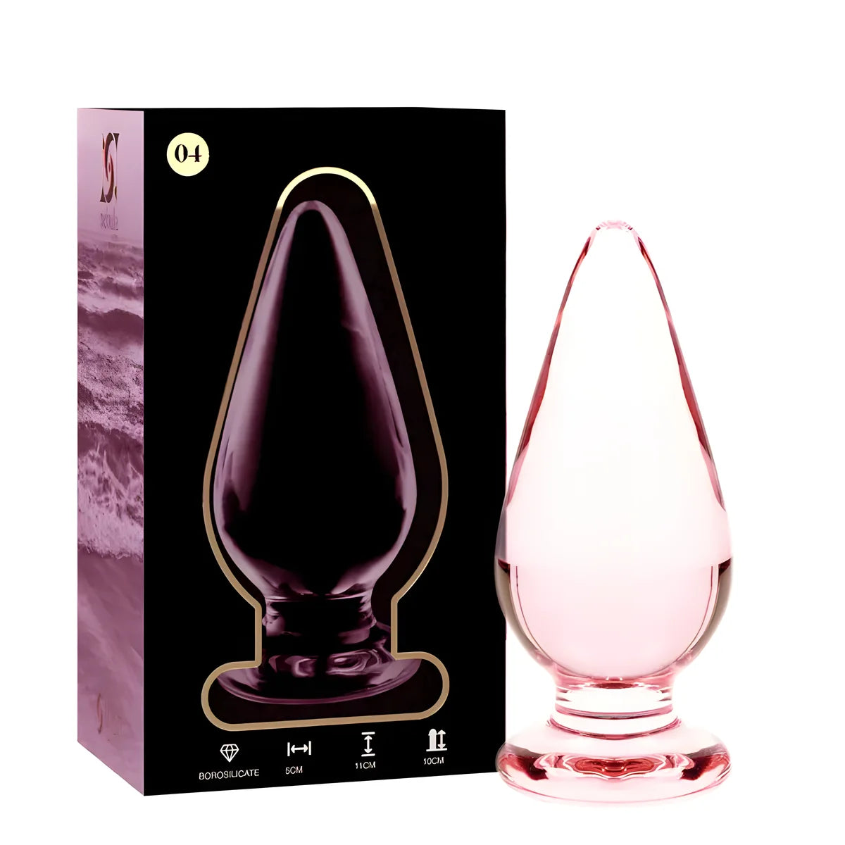 nebula series by ibiza plug anal modele 4 verre borosilicate clair 11 cm o 5 cm