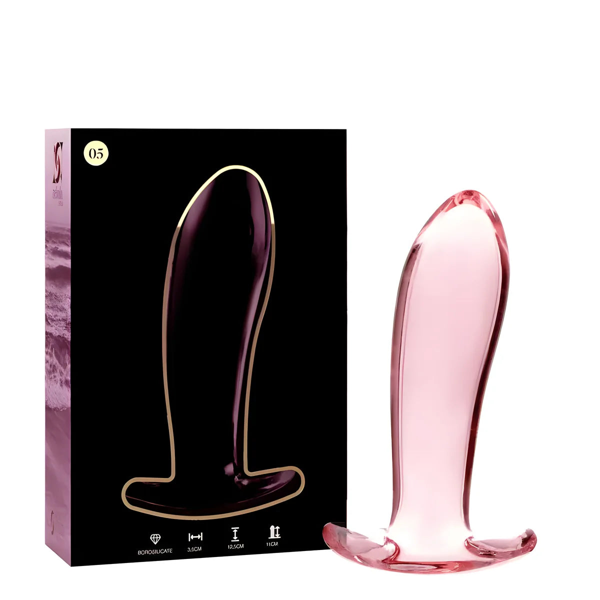 nebula series by ibiza plug anal modele 5 verre borosilicate clair 12 5 cm o 3 5 cm