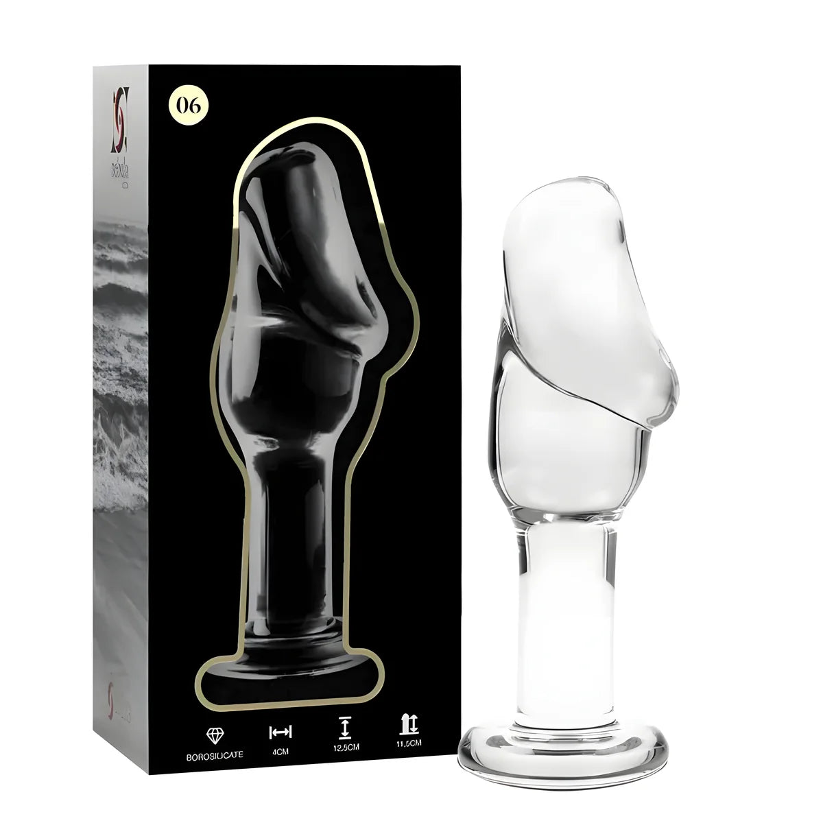 nebula series by ibiza plug anal modele 6 verre borosilicate clair 12 5 cm o 4 cm