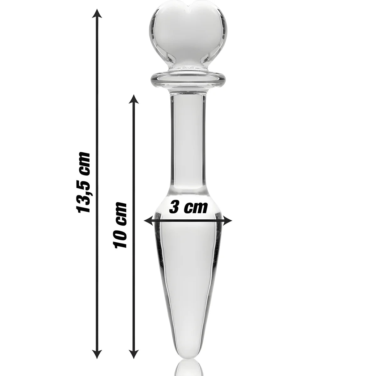 nebula series by ibiza plug anal modele 7 verre borosilicate clair 13 5 cm o 3 cm