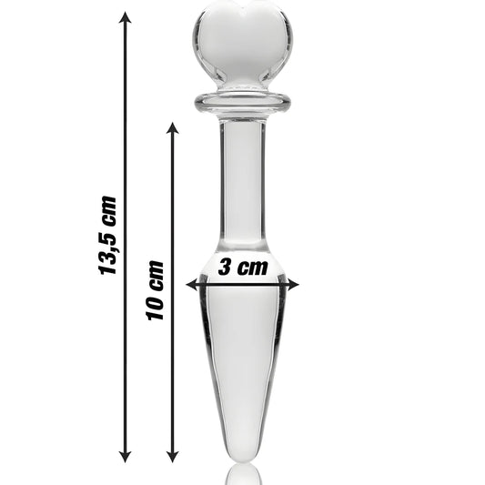 nebula series by ibiza plug anal modele 7 verre borosilicate clair 13 5 cm o 3 cm