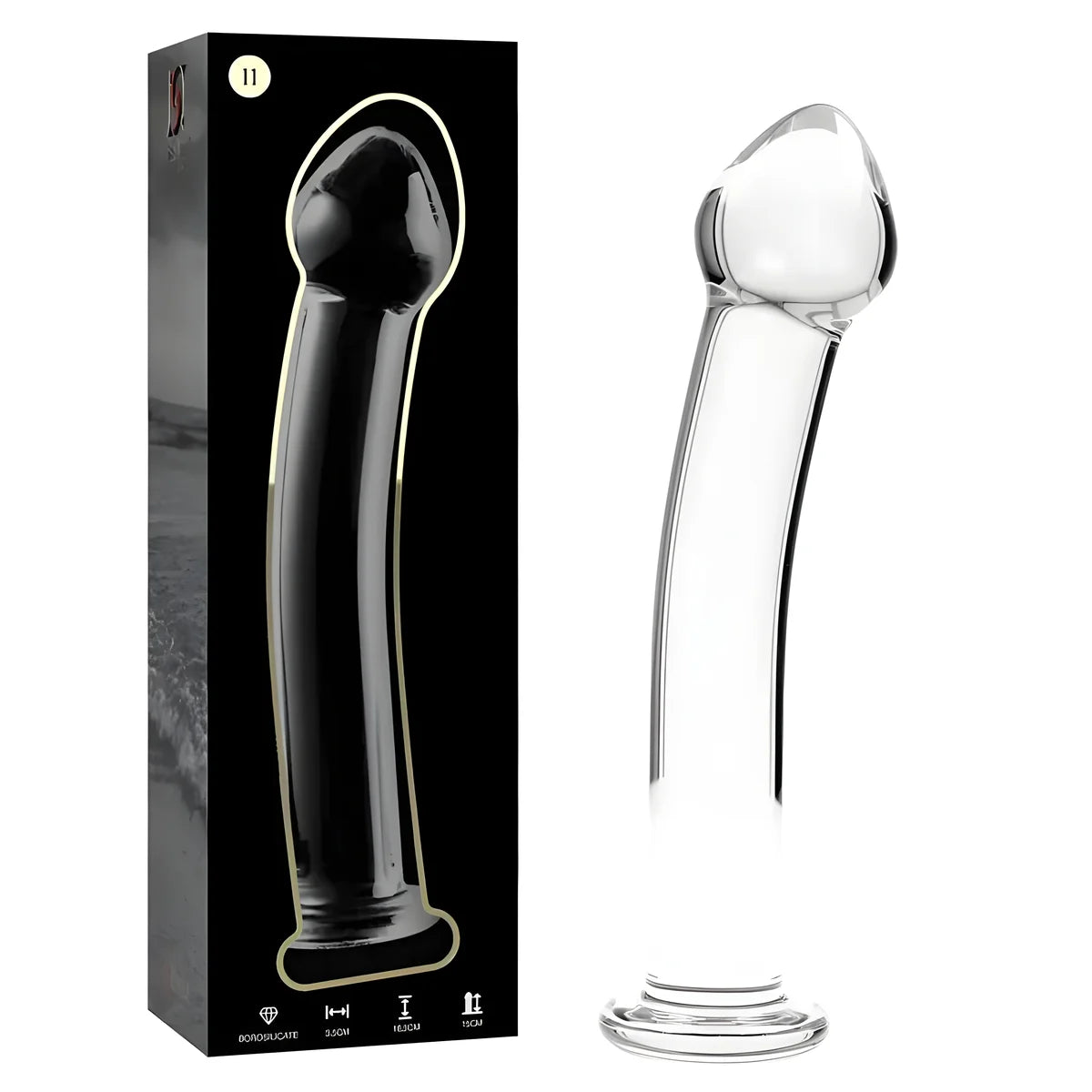 nebula series by ibiza modele 11 gode en verre borosilicate clair 16 cm o 3 cm