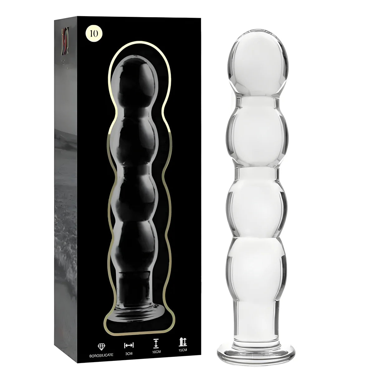 nebula series by ibiza modele 10 gode en verre borosilicate clair 16 5 cm o 3 5 cm