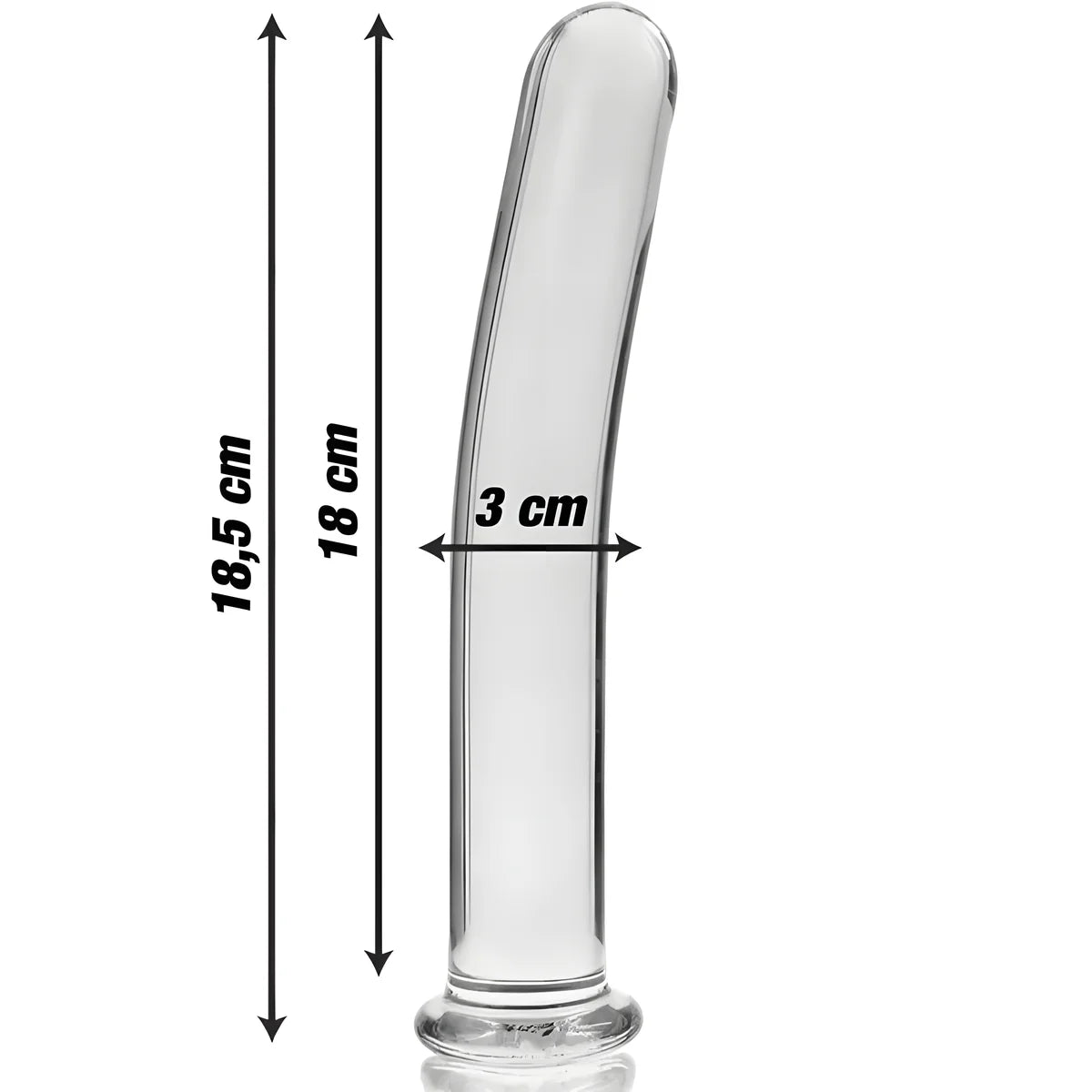 nebula series by ibiza modele 17 gode en verre borosilicate clair 18 5 cm o 3 cm