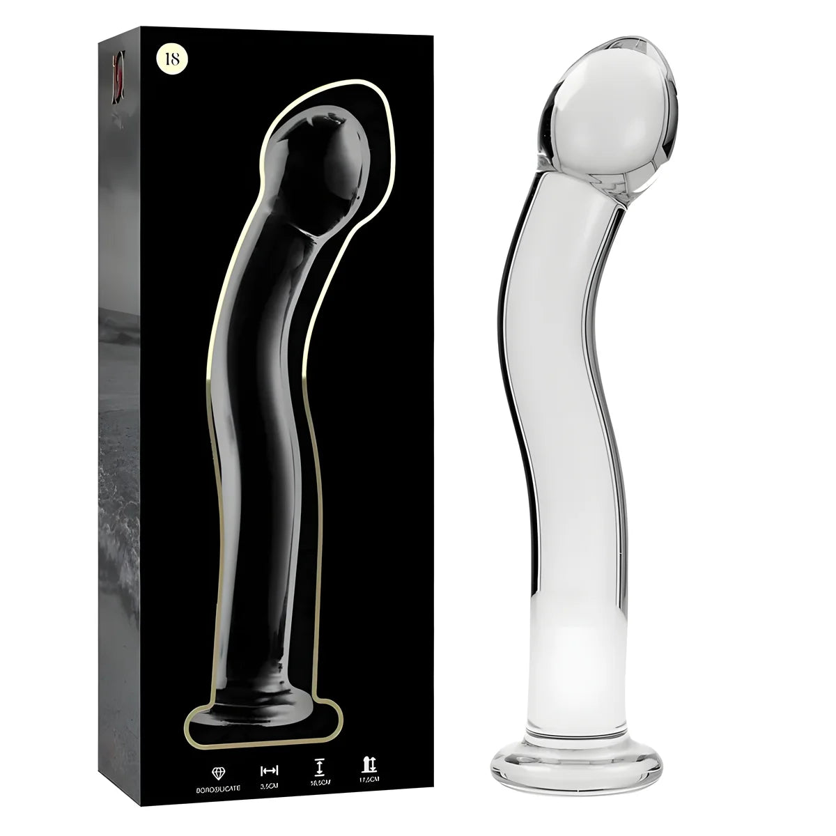 nebula series by ibiza modele 18 gode en verre borosilicate clair 18 5 cm o 3 5 cm