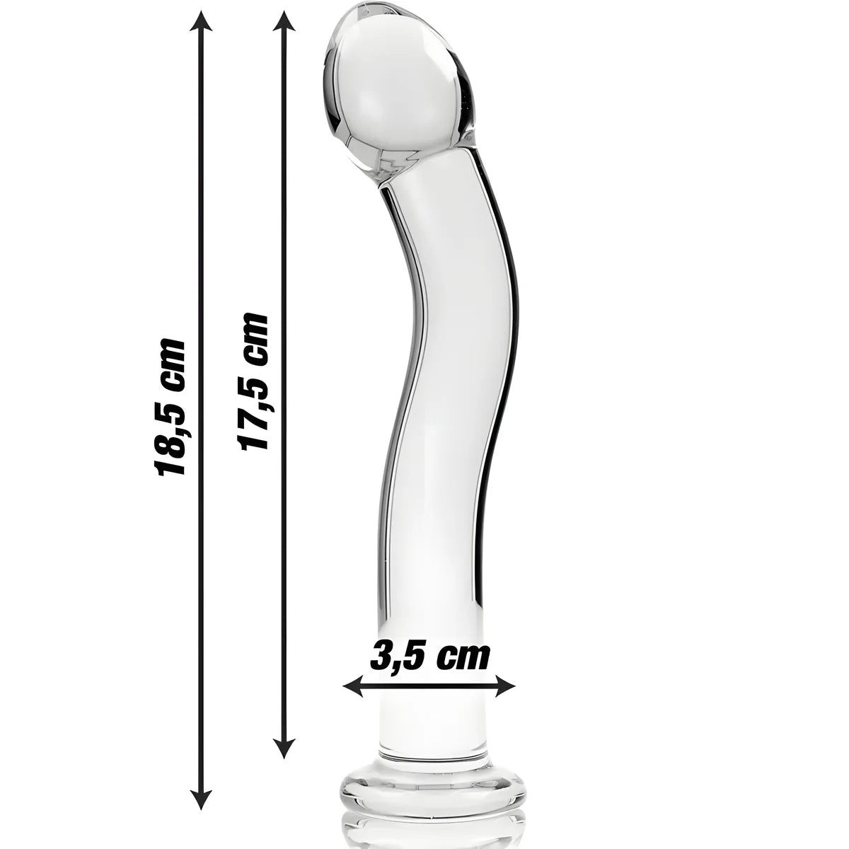 nebula series by ibiza modele 18 gode en verre borosilicate clair 18 5 cm o 3 5 cm