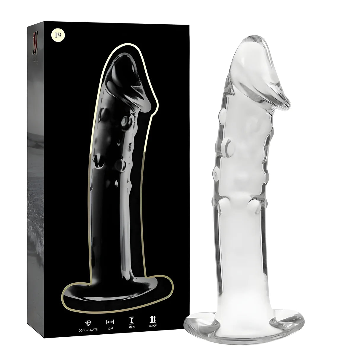 nebula series by ibiza modele 19 gode en verre borosilicate clair 18 5 cm o 4 cm