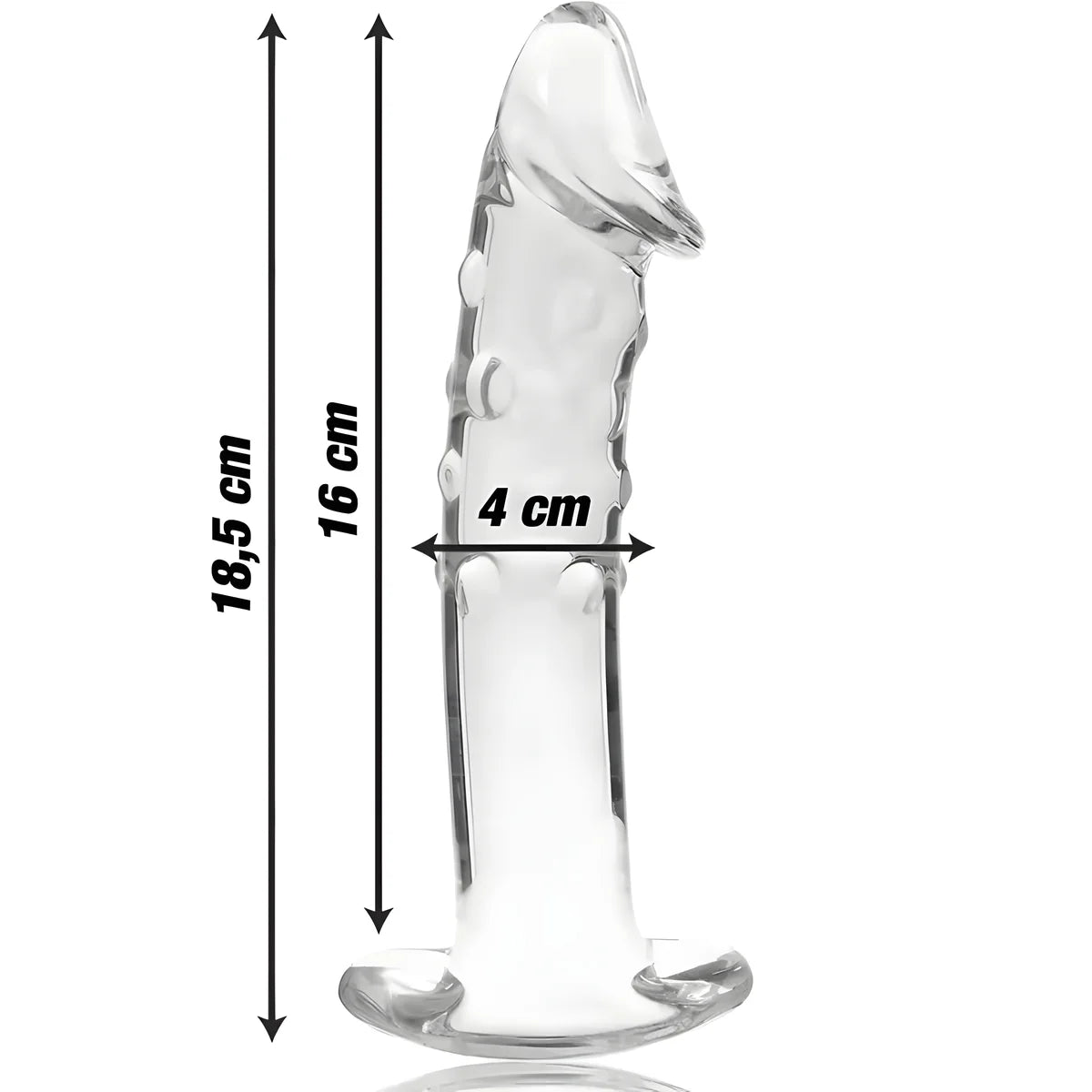 nebula series by ibiza modele 19 gode en verre borosilicate clair 18 5 cm o 4 cm