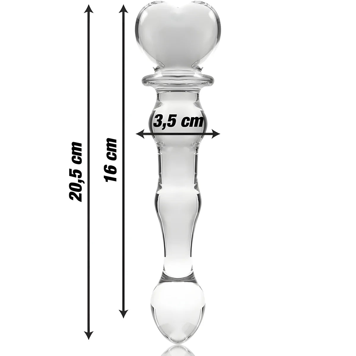 nebula series by ibiza modele 21 gode en verre borosilicate clair 20 5 cm o 3 5 cm