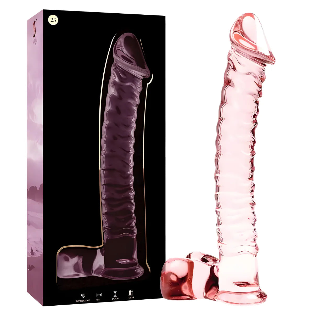 nebula series by ibiza modele 23 gode en verre borosilicate clair 21 5 cm o 4 cm