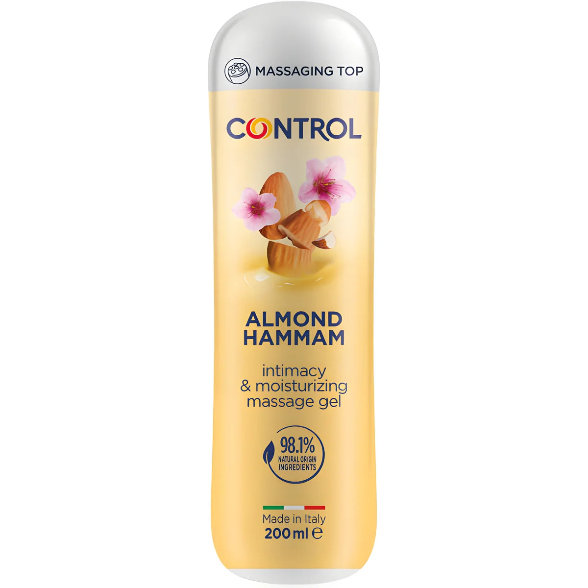 control gel de massage hammam aux amandes 3 en 1 200 ml