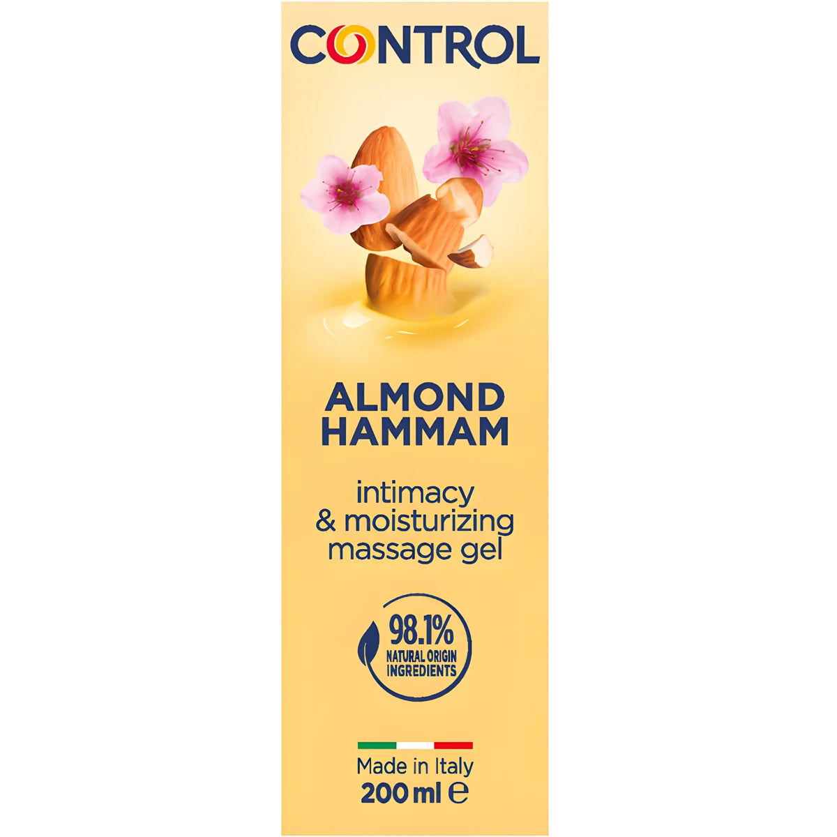 control gel de massage hammam aux amandes 3 en 1 200 ml