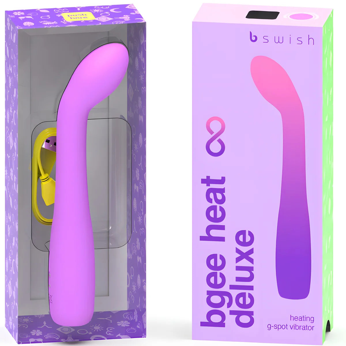 b swish vibrateur rechargeable bgee heat infinite deluxe lavande silicone